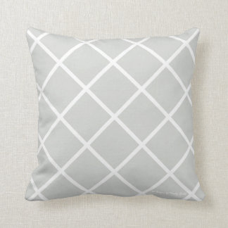 Almohada clásica del enrejado en resistido/blanco