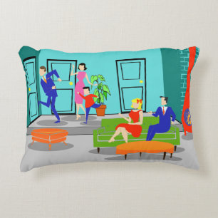 Almohada clásica retra del acento de la televisi