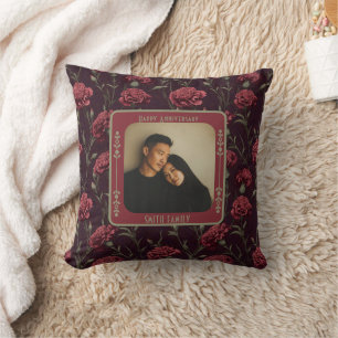 Almohada clásica romántica de aniversario dorado 