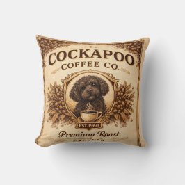 Almohada Cockapoo Coffee Co | Regalo de Cojín para