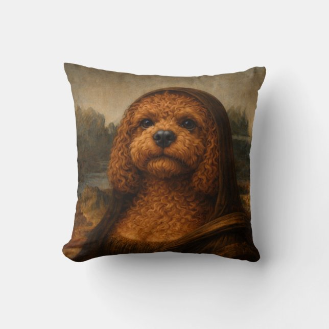 Almohada Cockapoo | Cojín Artístico para Amantes d (Anverso)