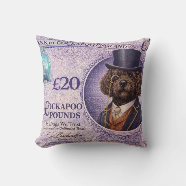 Almohada Cockapoo | Regalo de Cojín para Amantes d (Anverso)