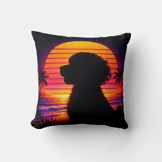 Almohada Cockapoo - Regalo Retro para Amantes de l (Anverso)