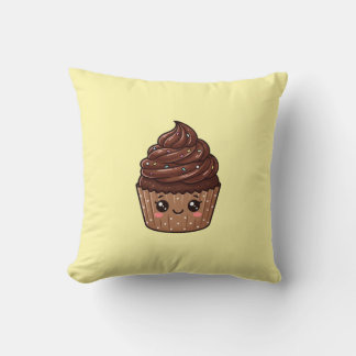 Almohada Cojín Cupcake Kawaii de Chocolate