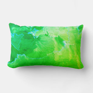 Almohada Cojín de Hojas de Parra Verdes Estilizada