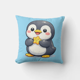 Almohada Cojín De Pingüino Feliz Lindo Kawaii