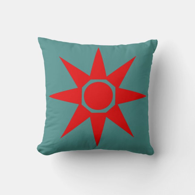 Almohada Cojín de Sol Mágico Positivo Feliz (Anverso)