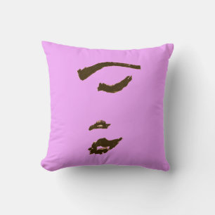 Almohada Cojín Dibujo Cara Mujer Señora Minimalist