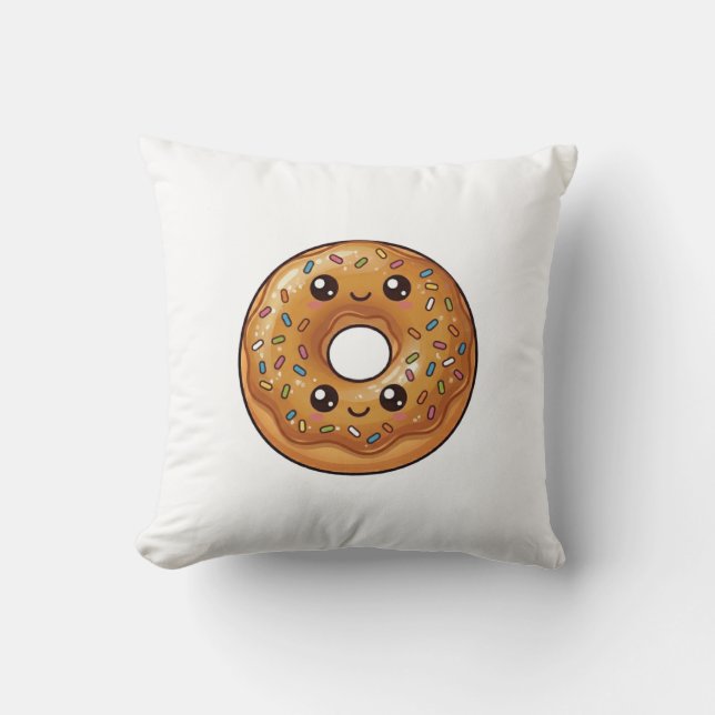 Almohada Cojín Donut Caramelo Salado Kawaii (Anverso)