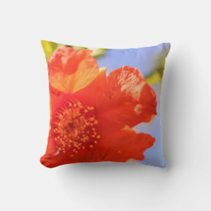 Almohada Cojín Flor de Granada Roja