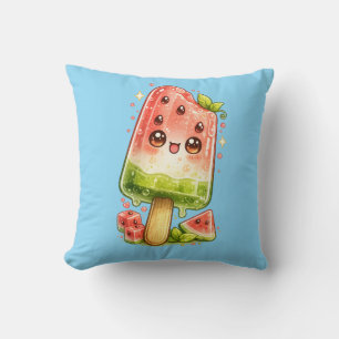 Almohada Cojín Kawaii Paleta de Sandía Helada
