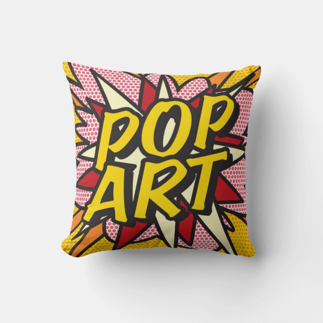 Almohada cojín POP ART WHAM! de cómic (Anverso)