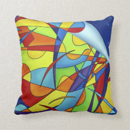 Almohada colorida, abstracta