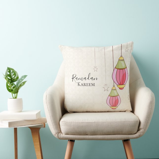 Almohada Colorida de Linterna de Ramadan (Silla)