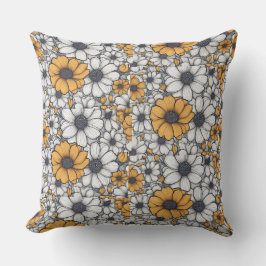 almohada colorida de tiro floral
