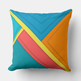 Almohada Colorida Geométrica para Lanzar