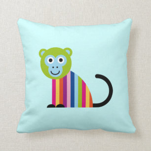 Almohada colorida linda del animal del dibujo