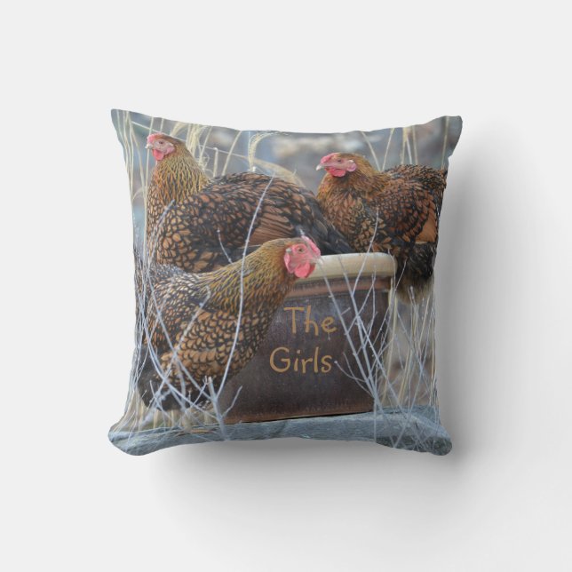 Almohada cómoda del pollo "de los chicas" (Anverso)