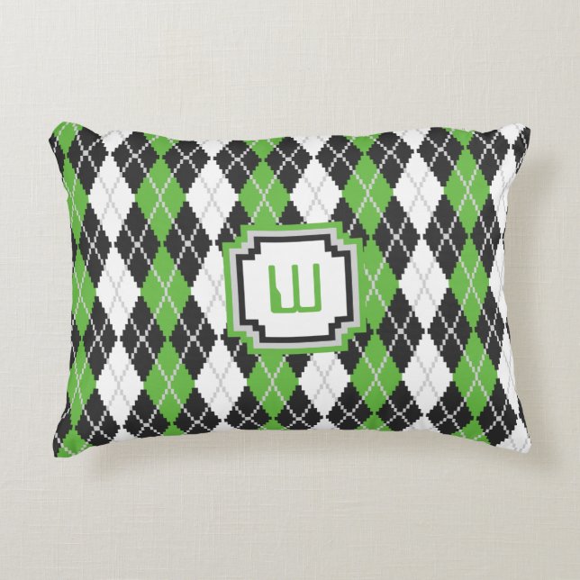 Almohada con acento Argyle Retro (Anverso)