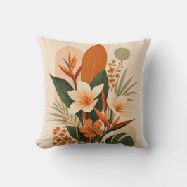 Almohada con acento botánico tropical