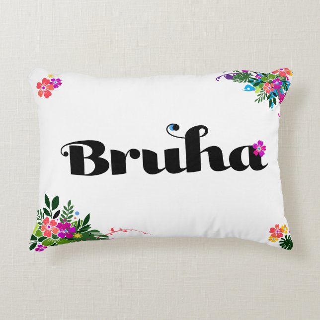 Almohada con acento 'Bruha' filipino boho (Anverso)