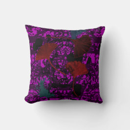 Almohada con acento cuadrado grunge de ginkgo eleg