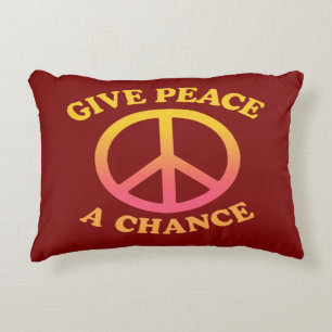 Almohada con acento 'Dale una oportunidad a la paz
