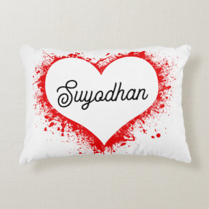 Almohada con acento de amor personalizado 