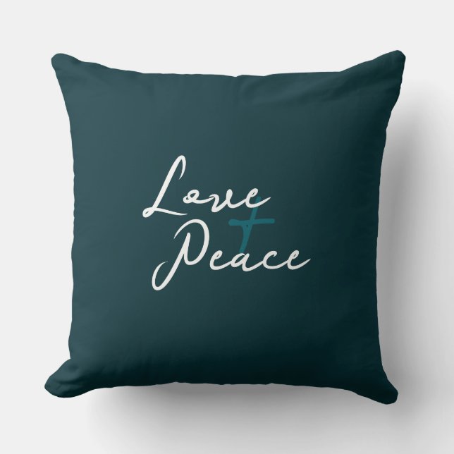 Almohada con acento de Amor y Paz (Anverso)