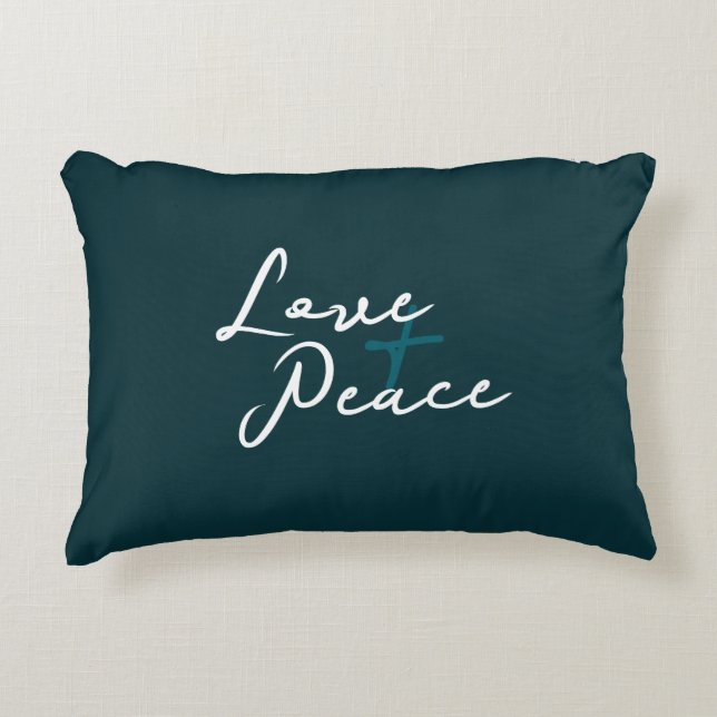 Almohada con acento de amor y paz (Anverso)