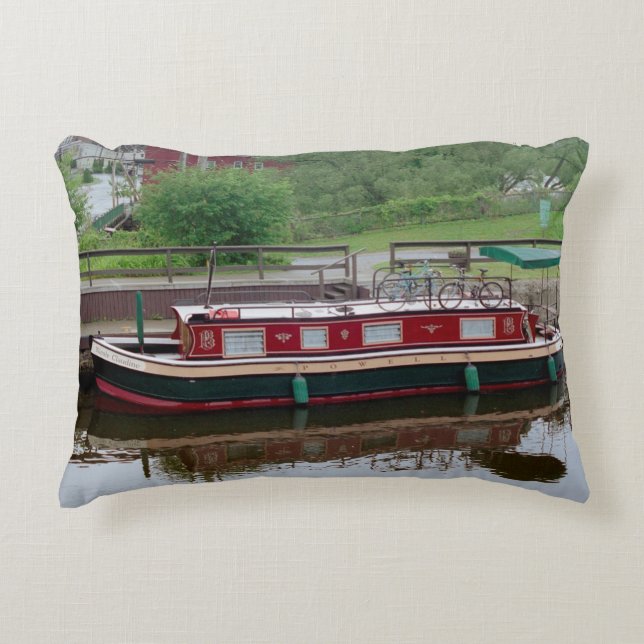 Almohada con acento de barco del Canal de Erie (Anverso)