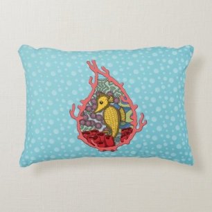 Almohada con acento de Caballito de Mar Tanga
