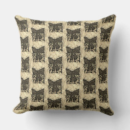 Almohada con acento de caja navideña vintage