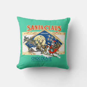 Almohada con acento de chocolate de Santa Claus