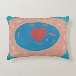 Almohada con acento de círculos de amor
