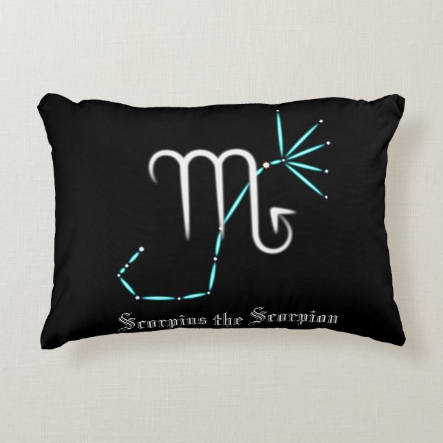 Almohada con acento de la constelación zodiacal Es (Anverso)