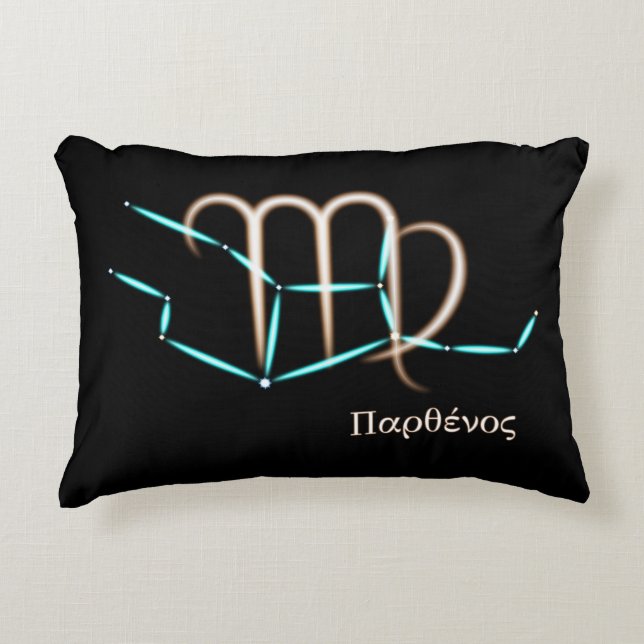 Almohada con acento de la constelación zodiacal Vi (Anverso)