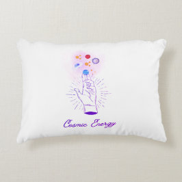 Almohada con acento de mano cósmica celestial - M