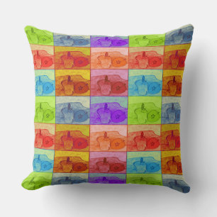 Almohada con acento de manzana Pop Art