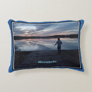 Almohada con acento de puesta de sol de verano en