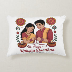 Almohada con acento de Raksha Bandhan