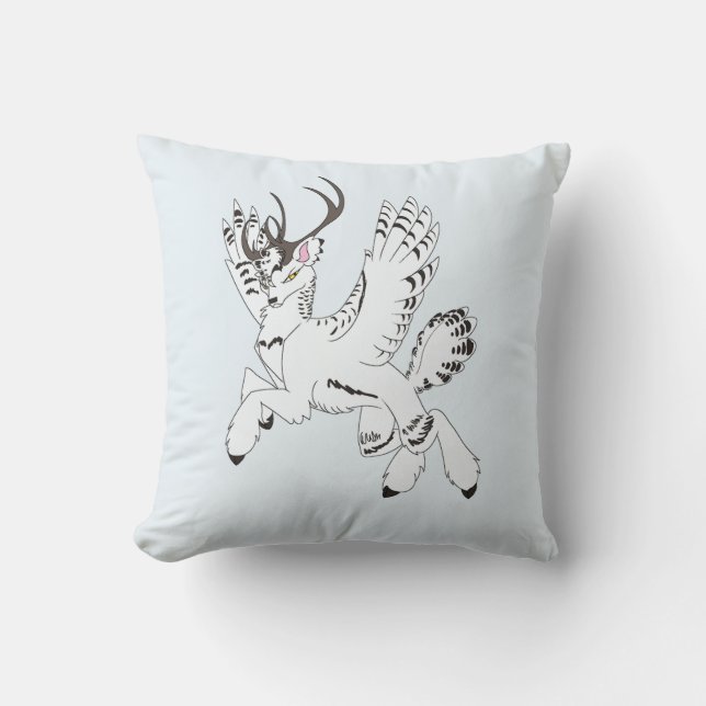 Almohada con acento de reno de fantasía oscura de  (Anverso)