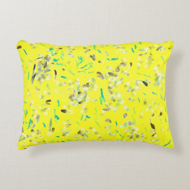 Almohada con acento de vuelo soleado (Anverso)