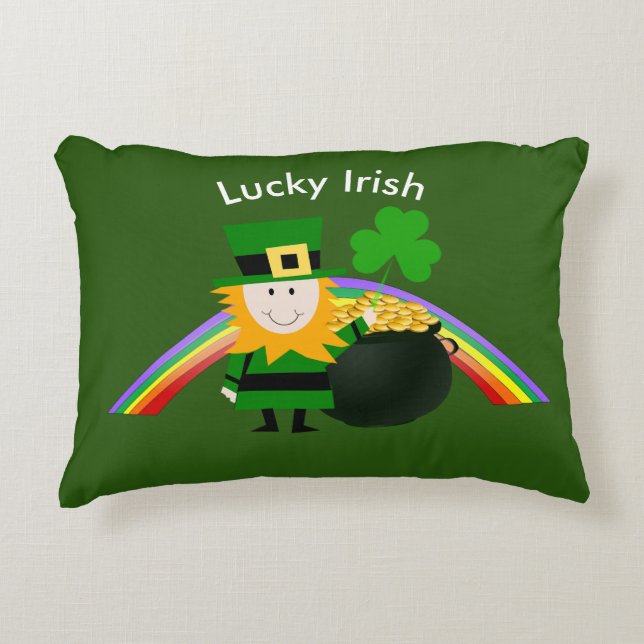Almohada con acento del Día de San Patricio del du (Anverso)