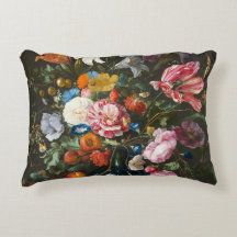 Almohada con acento floral vintage – Flor holandes