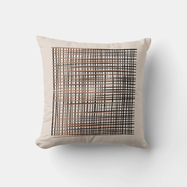 Almohada con acento geométrico chic (Anverso)