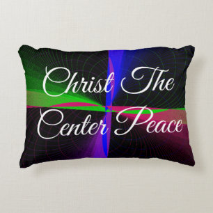 Almohada con acento geométrico Christ The Center P