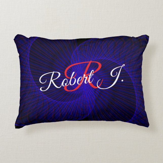 Almohada con acento geométrico de doble embudo de  (Anverso)