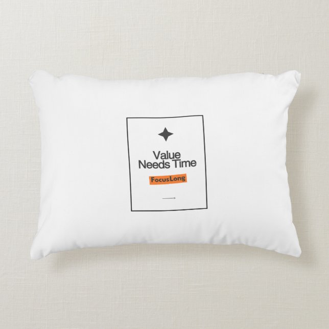 Almohada con acento largo – El valor necesita tiem (Anverso)