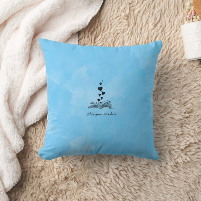 Almohada con acento libresco personalizado (Manta)